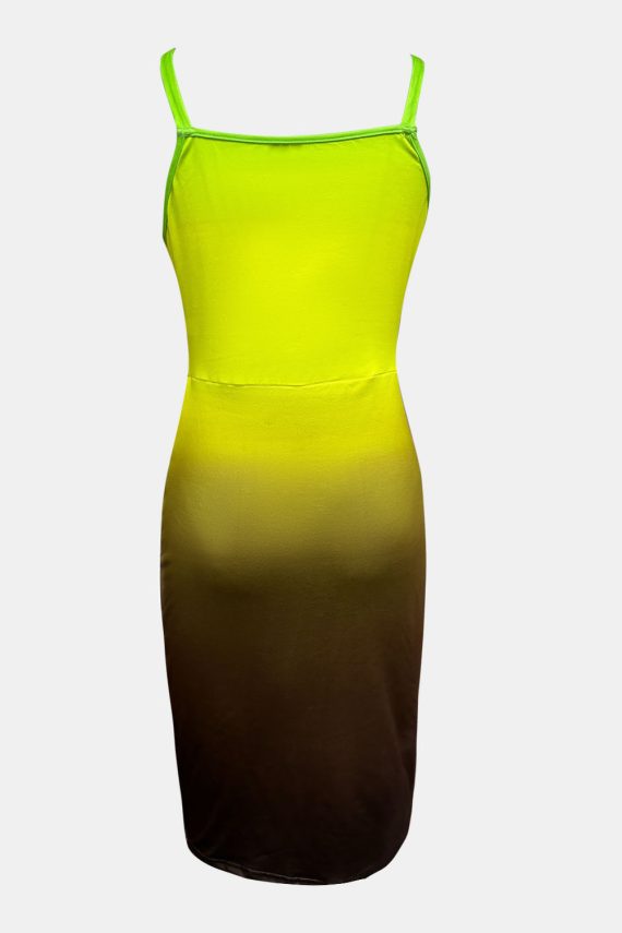 Slit Ruched Gradient Cami Dress - Image 9